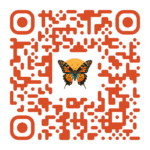 Substack Energetische Psychosomatik QR-Code mit Schmetterling
